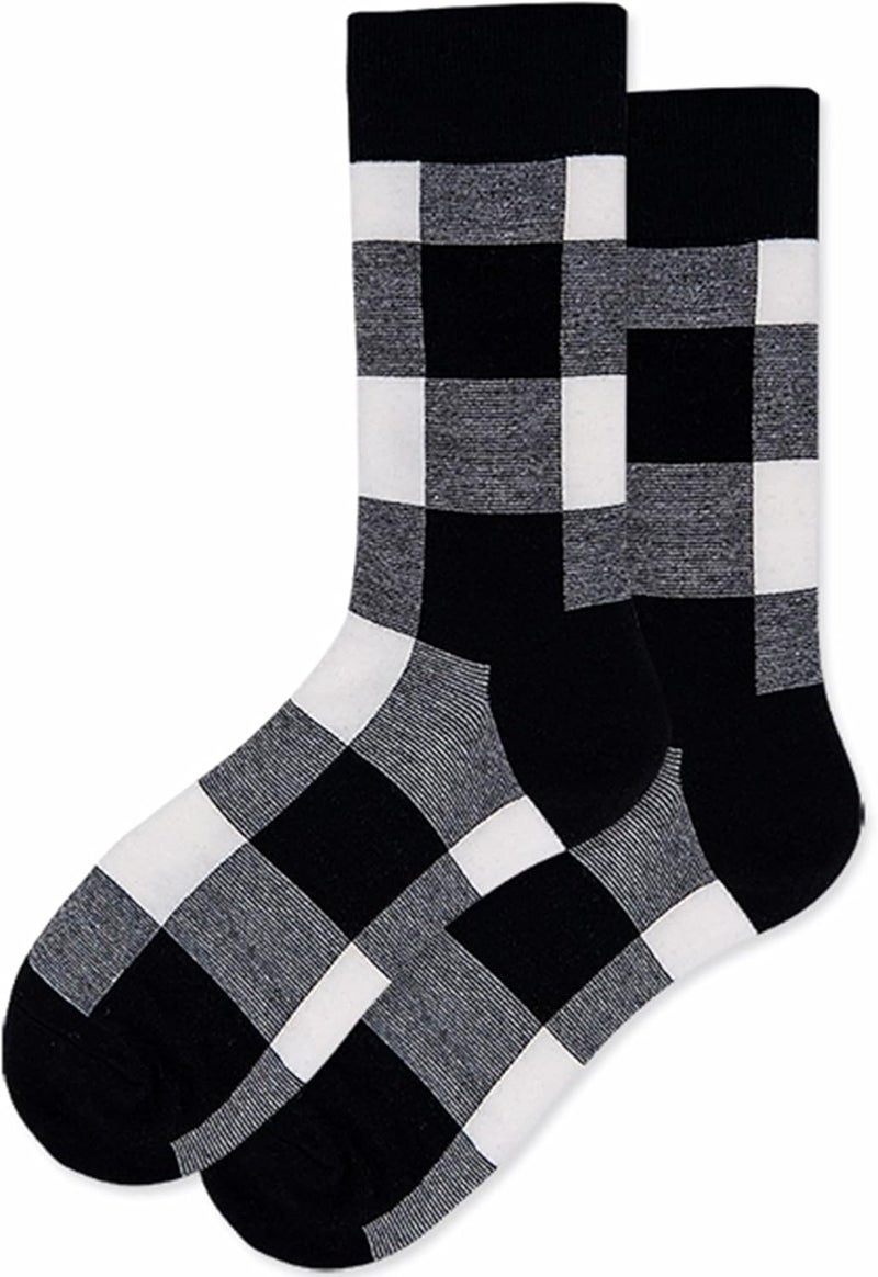 UTOWO Buffalo-Plaid-Cotton-Socks - Check Crew Socks Hiking Casual Warm Socks 2-pairs Fit for women - Image 4